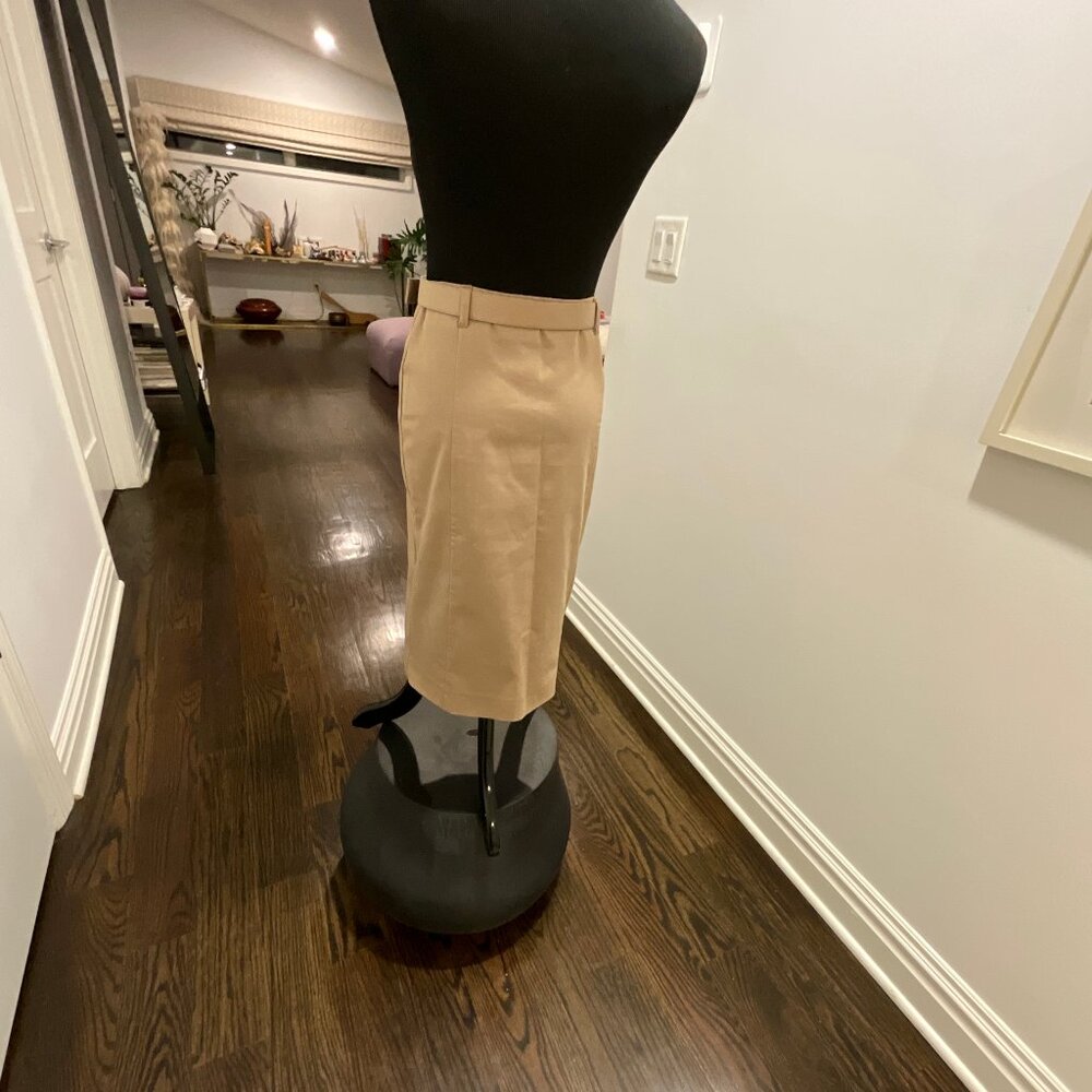 Prada Milano Beige Belted Pencil Skirt Size 38 - Like New - Picture 8 of 16